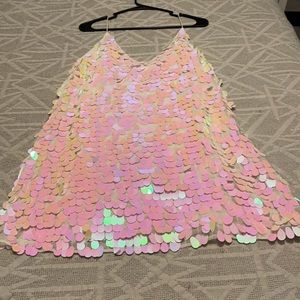 Zara XS iridescent swing dress
